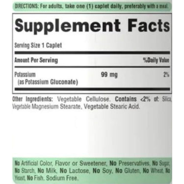 LowCost PH| Puritan's Pride Potassium 99 mg 100 caplets Rgulates Blood Pressure