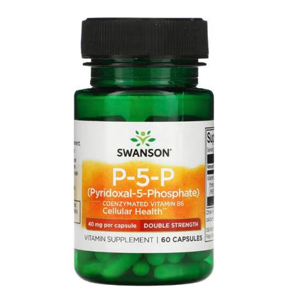 Swanson Ph | Swanson, P-5-P Pyridoxal-5-Phosphate, 20 mg, 60 Capsules.Cellular Health
