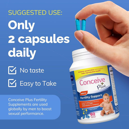 LowCost PH| Conceive Plus Men's Fertility Sperm Count Booster w/ Maca, L-Arginine, Zinc,Folate,Magne