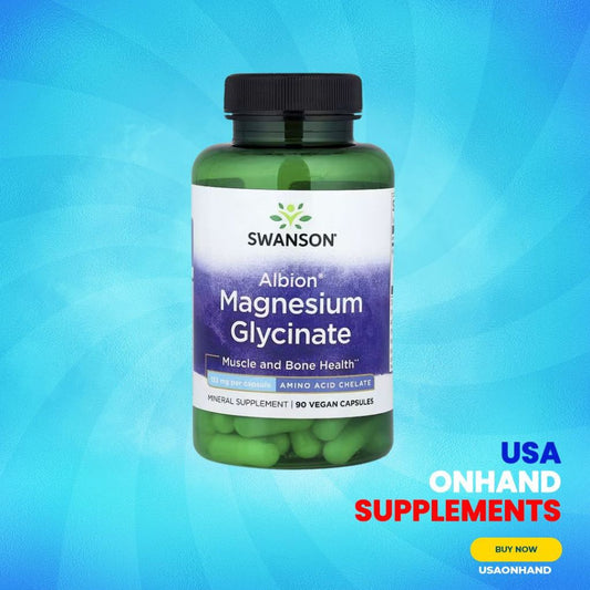 USA Onhand | Swanson, Albion, Magnesium Glycinate, 133 mg ( Muscle and Bone Health )