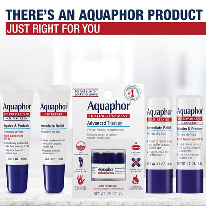USA Onhand | Aquaphor, Lip Repair, Immediate Relief, Fragrance Free, 0.35 fl oz