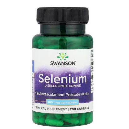 LowCostPH | Swanson, Selenium,L-Selenomethionine, 100 mcg 200 mcg. Cardiovascular & Prostate Health