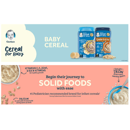 Low Cost PH | Gerber Cereal for Baby, Grain & Grow, 1st & 2nd Foods, Oatmeal, Banana, Strawberry
