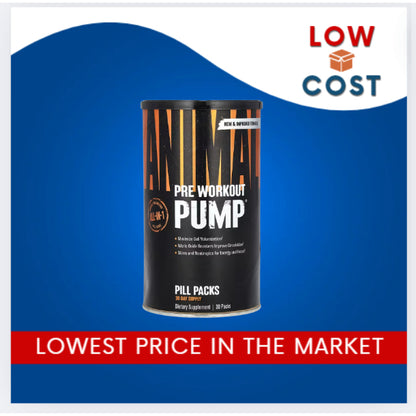LowCostPH| Universal Nutrition Animal Pump Pre-Workout, Nitric Oxide, Creatine, Energy Supplement,30