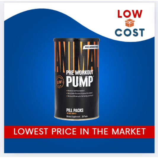 LowCostPH| Universal Nutrition Animal Pump Pre-Workout, Nitric Oxide, Creatine, Energy Supplement,30