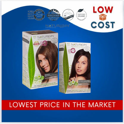 LowCostPh | Naturigin 4.6 Copper Brown 100%,  2.3 Ebony 100% Permanent Hair Colour Organic