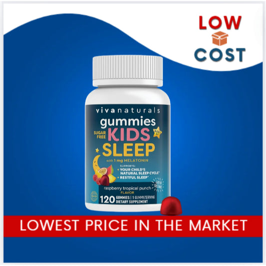 LowCost PH| Kids Sleep Gummies with Melatonin 1 mg - Vegan, Gluten and Sugar-Free Chewables 3yrs+