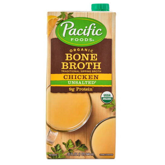 Grocer Farmer | Pacific Organic Beef, Free Range Chicken, Bone Broth Unsalted, Stock Unsalted 946ml