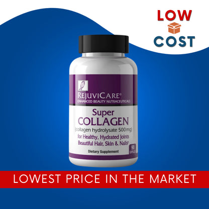 Low Cost PH | Rejuvicare, Super Collagen, Collagen Hydrolysate, 500 mg Collagen Capsules.