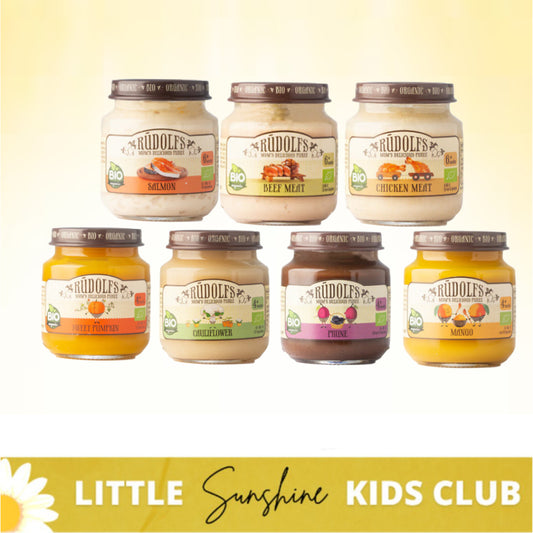 Little Sunshine | Rudolfs Organic Salmon, Chicken, Beef Meat, Pumpkin, Mango, Cauliflower  6+ Months