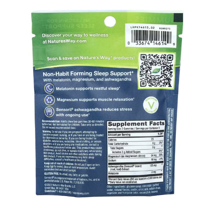 LowCost PH| Nature's Way, Sleep Well Gummy, Berry, 10 Gummies Plant Base Sleep Support