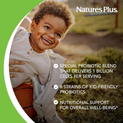 LowCostPh | NaturesPlus, Source of Life, Animal Parade, AcidophiKidz, Children's Chewable, Berry,