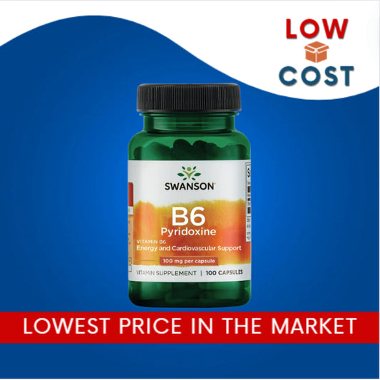 LowCost PH| Swanson, B6 Pyridoxine, 100 mg, 100 Capsules