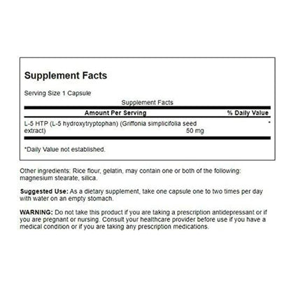LowCostPH | Swanson, 5-HTP, 50 mg , 60 Capsules