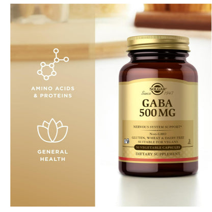 LowCost PH| Solgar, GABA, 500 mg, 50 Vegetable Capsules