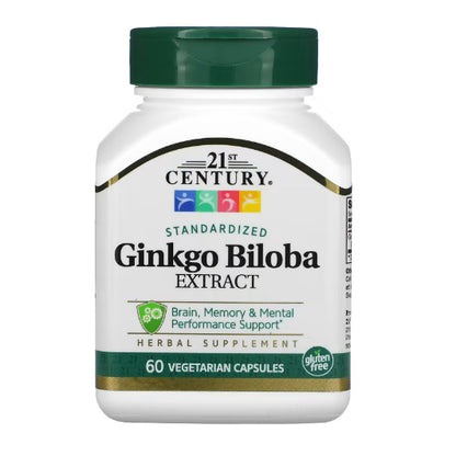 LowCostPH | 21st Century Ginkgo Biloba Extract, Standardized, Brain, Memory & Mental Performance