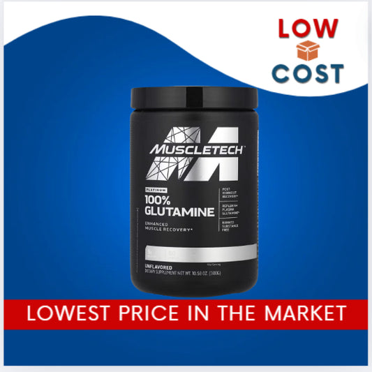 Low Cost PH | Muscletech Platinum 100% Glutamine, Unflavored (300 g) Enhanced Muscle Recovery