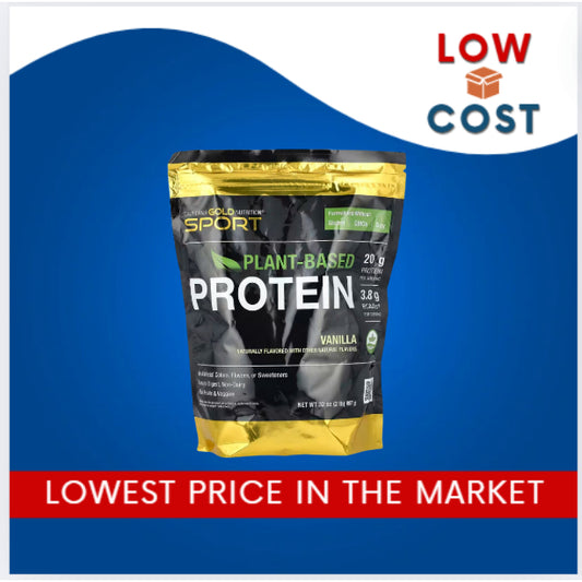 LowCostPH| California Gold Nutrition Sport, Plant-Based Protein, Vanilla, 2 lb (907 g)