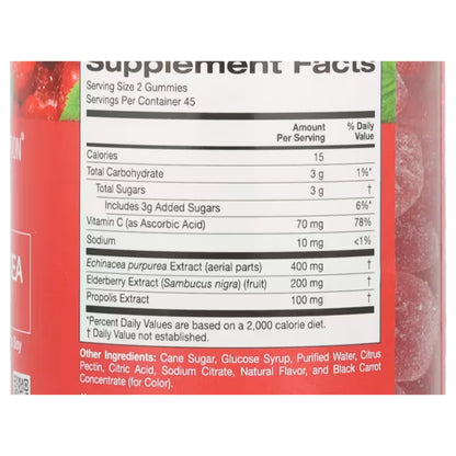 LowCost PH| California Gold Nutrition, Propolis and Echinacea Gummies, Natural Raspberry, 90 Veggum