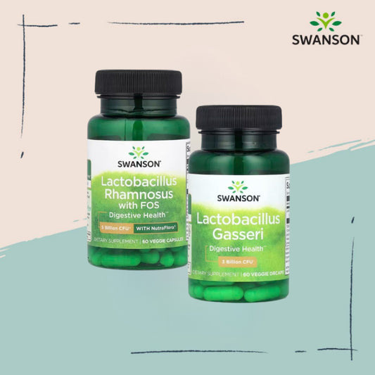 SwansonPh | Swanson Lactobacillus Gasseri, 3 Billion, Rhamnosus With FOS, 5 Billion Digestive Health