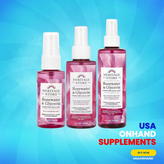 USA Onhand | Heritage Store, Rosewater & Glycerin, Hydrating Facial Mist