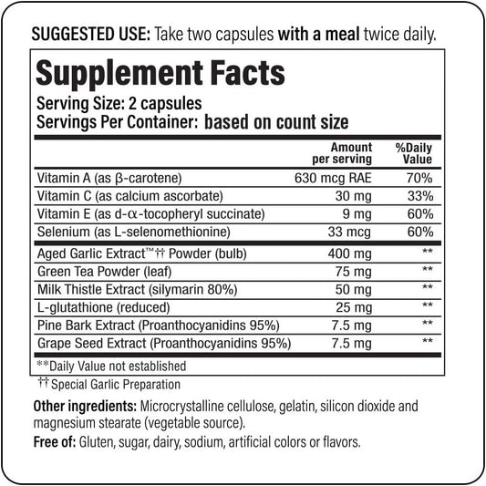 LowCostPh | Kyolic, Aged Garlic Extract, Detox & Anti-Aging, Formula 105, 200 Capsules