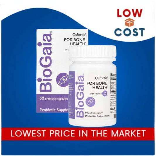 LowCostPh | BioGaia, Osfortis with Vitamin D, 60 Probiotic Capsules, For Bone & immune Health