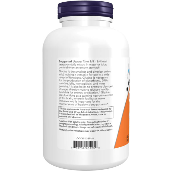 LowCost PH| NOW Foods, Glycine, Pure Powder, 1 lb (454 g) Neurotransmitter Support