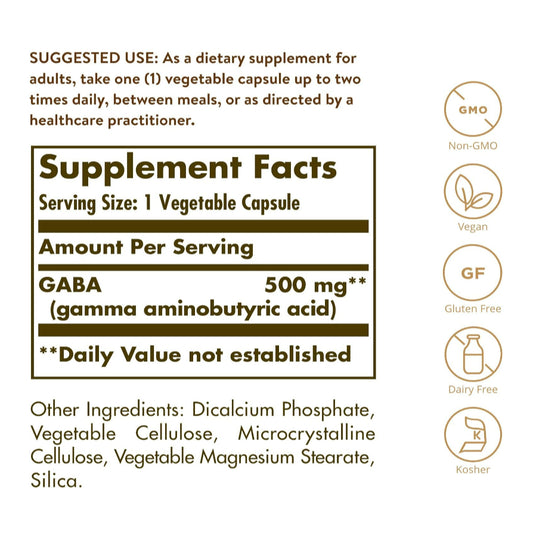 USA Onhand | Solgar, GABA ( Nervous System Support )