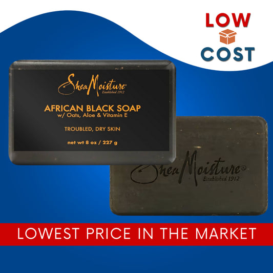 Lowcostph | SheaMoisture, African Black Bar Soap with Oats, Aloe & Vitamin E, 8 oz (227 g)