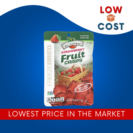 LowcostPh |  Freeze Dried Fruit Crisps, Strawberry , 1 Single-Serve Bags, 0.26 oz (7.5 g) Each