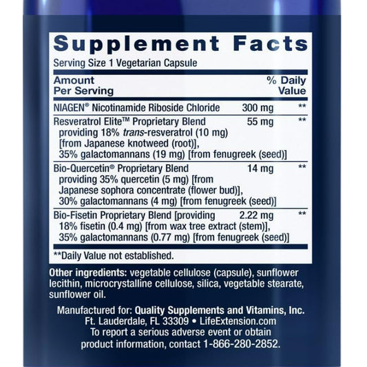 LowCostPH| Life Extension, NAD+ Cell Regenerator™ and Resveratrol Elite™, 30 Vegetarian Capsules