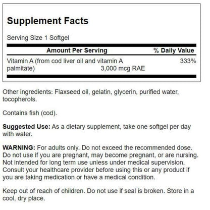 SwansonPh | Swanson, Vitamin A, 10,000 IU, Vitamins A and D, Bone Health, Eye and Vision Health