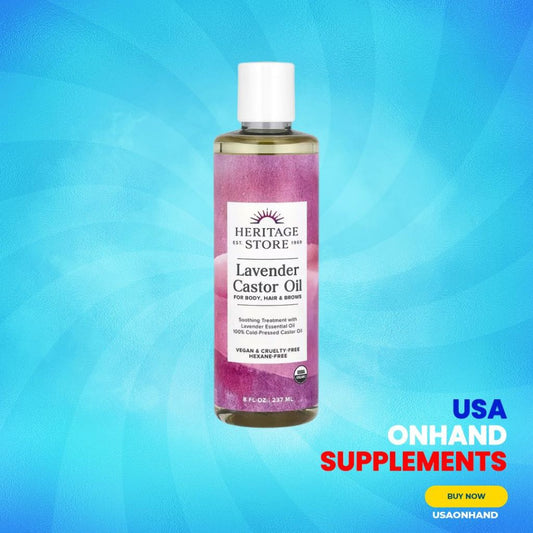 USA Onhand | Heritage Store, Lavender Castor Oil, 8 fl oz ( Hair Treatments )