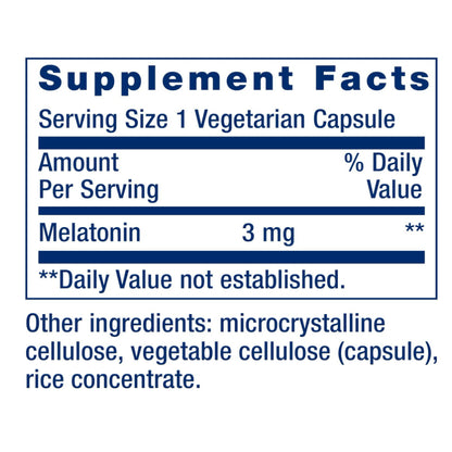 LowCost PH| Life Extension, Melatonin, 3 mg, 60 Vegetarian Capsules