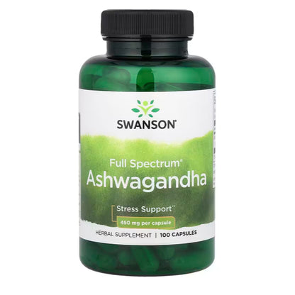 SwanonPh| Swanson, Full Spectrum, Ultimate 250mg, Ashwagandha Extract, 450mg, Capsule Stress Support