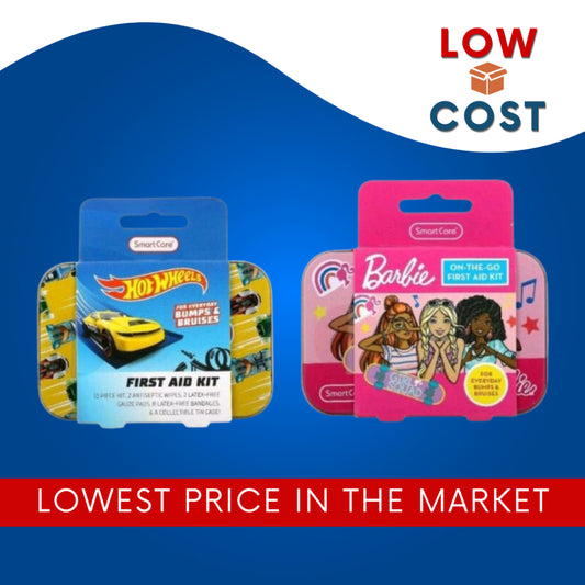 Low Cost Ph | On-The-Go First Aid Kit, Barbie/Hot Wheels, 13 Piece Kit Adhesive Bandages 20 Bandages