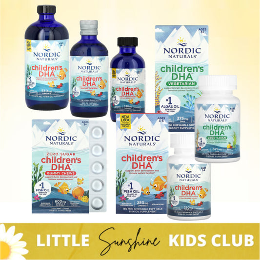 LittleSunshine | Nordic Naturals, Children's DHA, Ages 1-6, Strawberry, Vegetarian, Brain Support