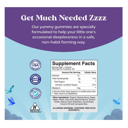 LowCost PH| Nature's Craft, Kids Melatonin Gummies, Strawberry, 1 mg, 60 Gummies Hassle-Free