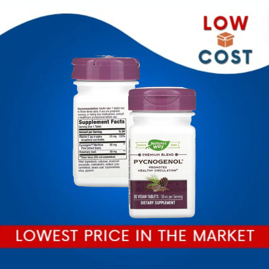 LowCostPh | Nature's Way, Pycnogenol, 50 mg, 30 Vegan Tablets, Cardiovascular Support