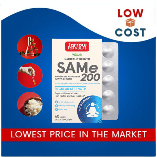 LowCostPh | SAMe 200, 200 mg, 60 Tablets, Supports Balanced Mood, Joint Health, and Liver Function