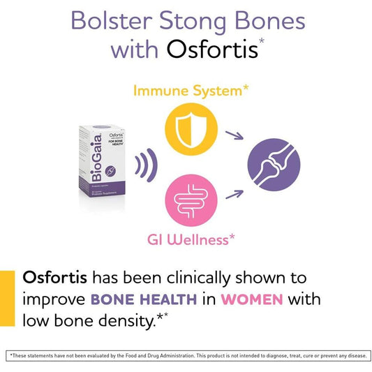 LowCostPh | BioGaia, Osfortis with Vitamin D, 60 Probiotic Capsules, For Bone & immune Health