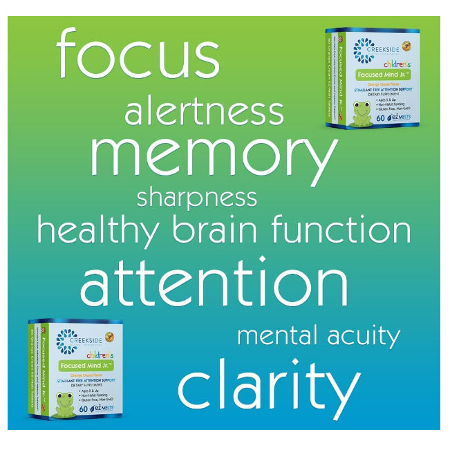 Focused Mind Jr. Focus & Memory Support for Children, Pediatrician Formulated, Stimulant Free Attent