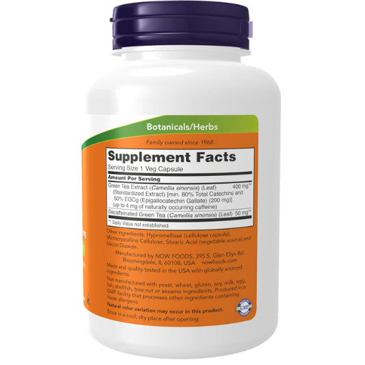LowCostPH| NOW Foods, EGCg Green Tea Extract ,Dietary,400 mg, Free Radical Scavenger180veg caps