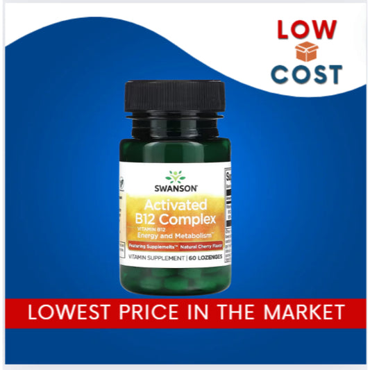 LowCost PH| Swanson, Activated B12 Complex, Natural Cherry, 60 counts