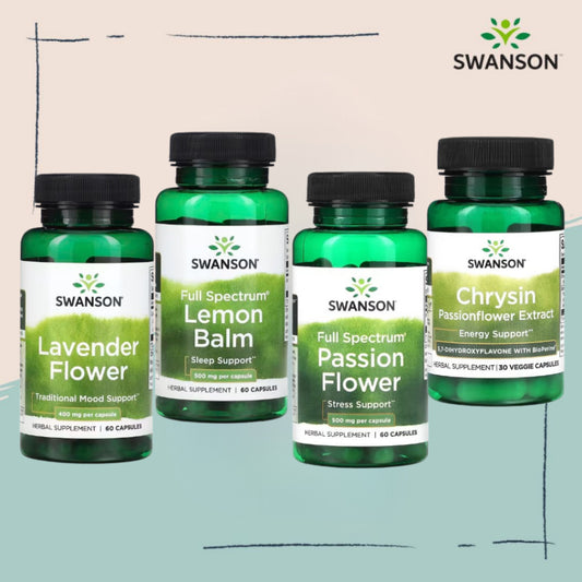 Swanson Ph | Swanson Full Spectrum Passion Flower, Lemon Balm, Lavender Flower, Stress Support