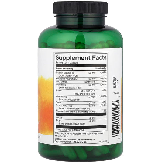 USA Onhand | Swanson, Balance B-50 Complex, 250 Capsules ( Energy and Metabolism )