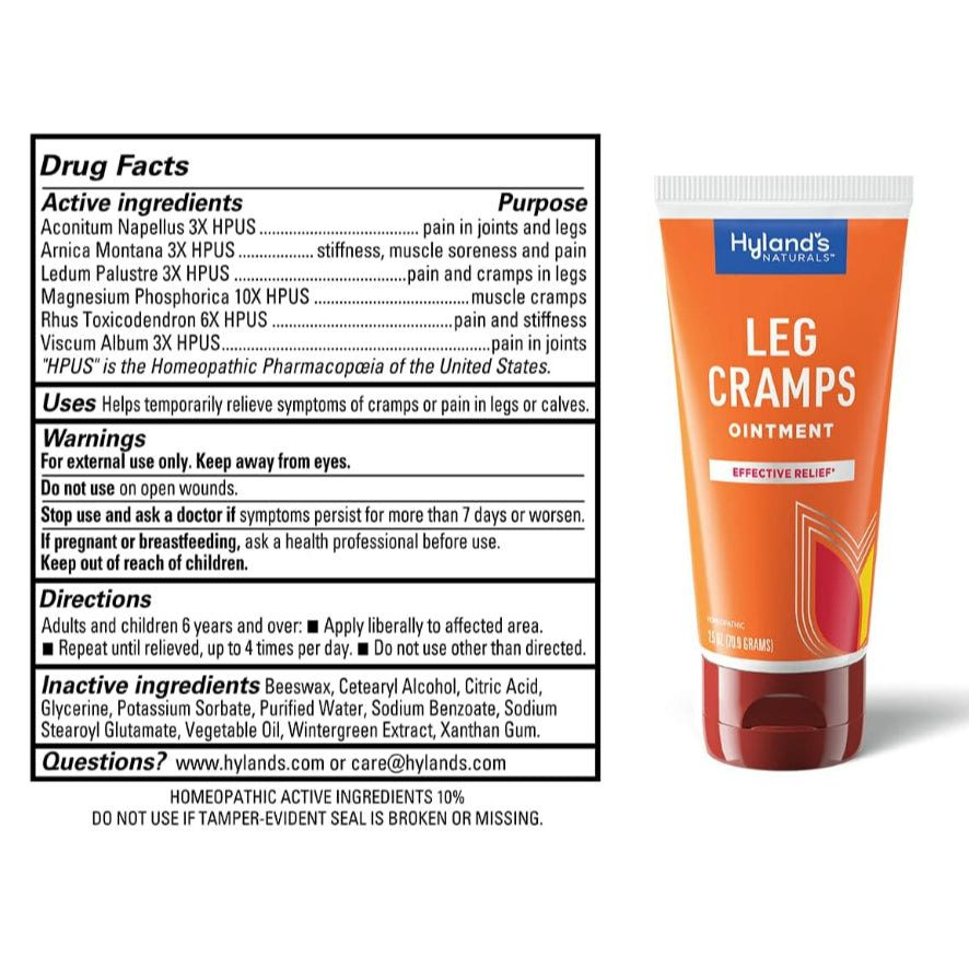 LowCost PH| Hyland's Naturals, Leg Cramps Ointment, 2.5 oz (70.9 g)