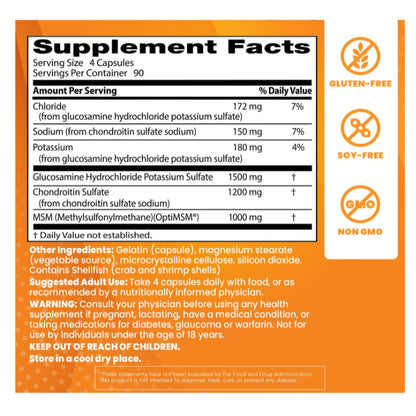 LowCostPh | Doctor's Best, Glucosamine Chondroitin MSM with OptiMSM, + Hyaluronic Acid, 150VegCaps
