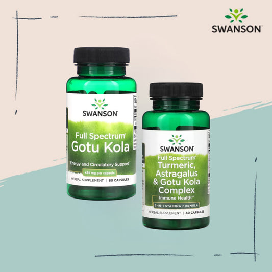 Swanson Ph | Swanson, Full Spectrum Gotu Kola, 435 mg, Turmeric, Astragalus & Gotu Kola Complex,